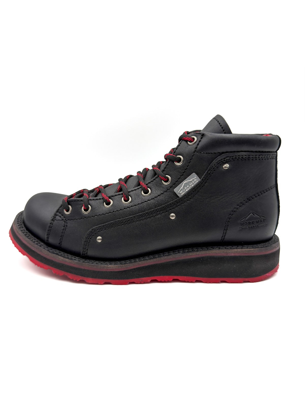 BOTIN RETRO NEGRO ROJO