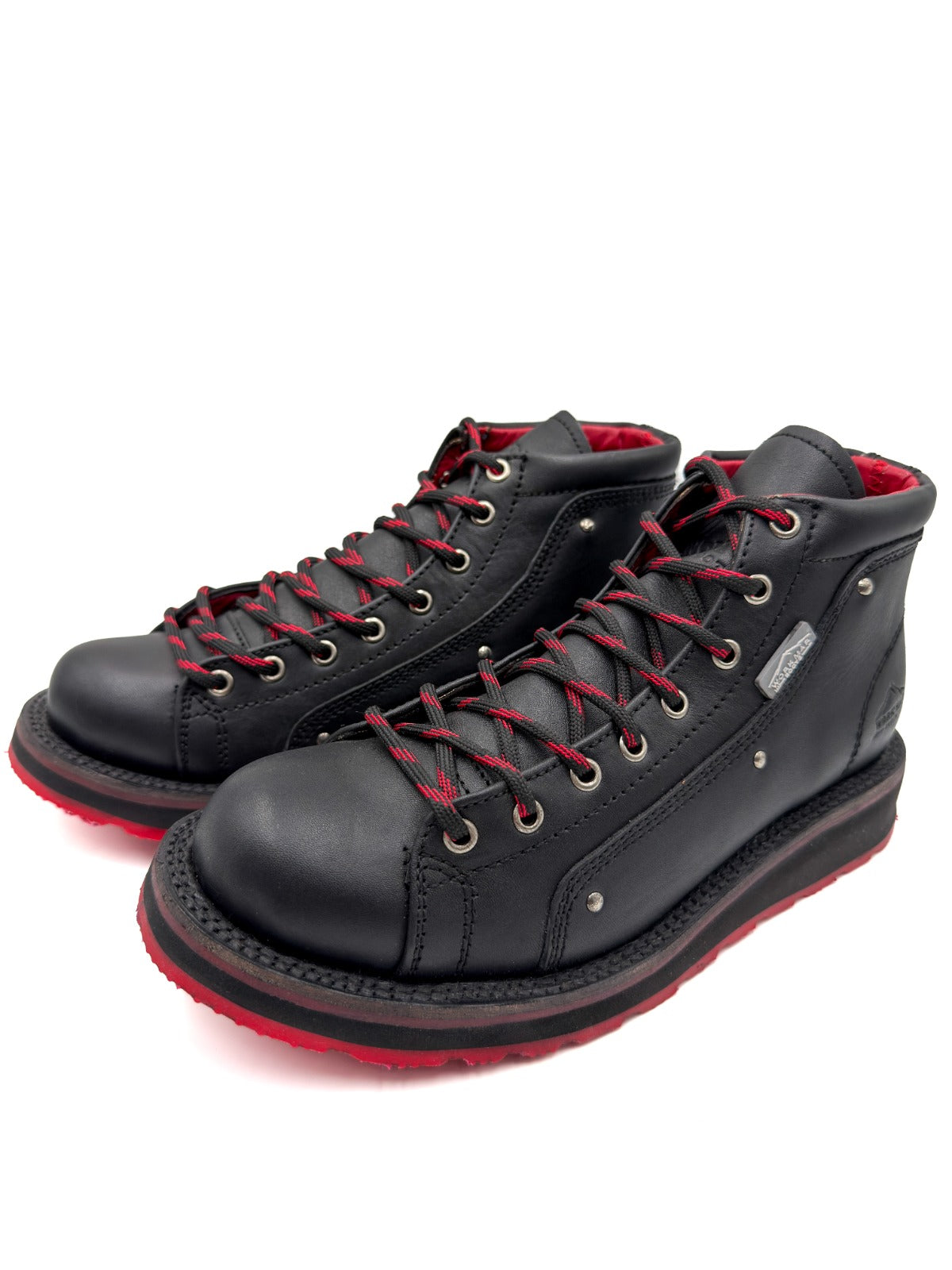 BOTIN RETRO NEGRO ROJO