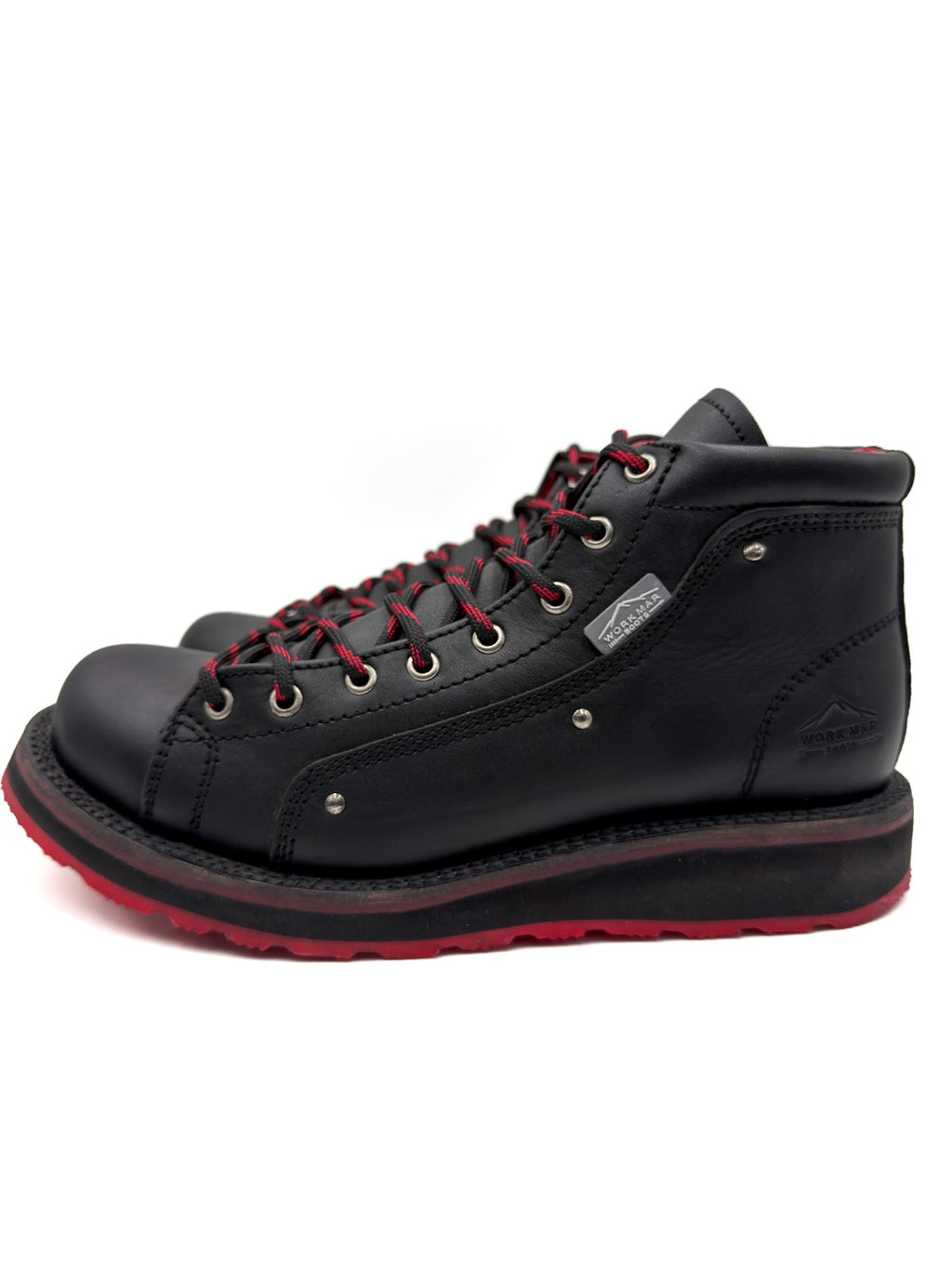 BOTIN RETRO NEGRO ROJO