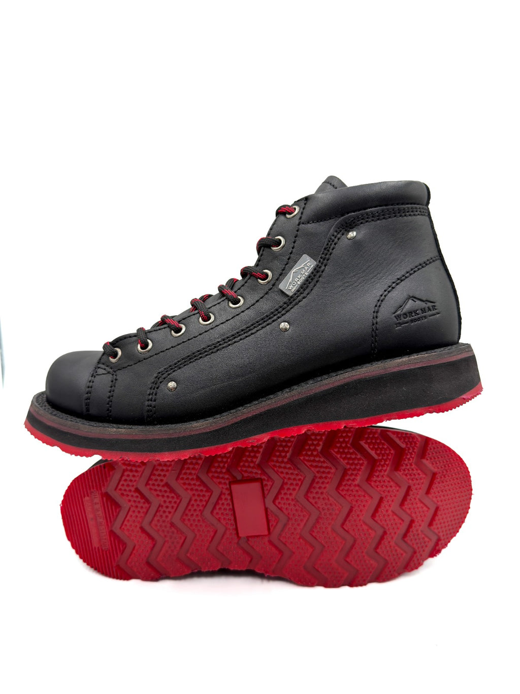 BOTIN RETRO NEGRO ROJO