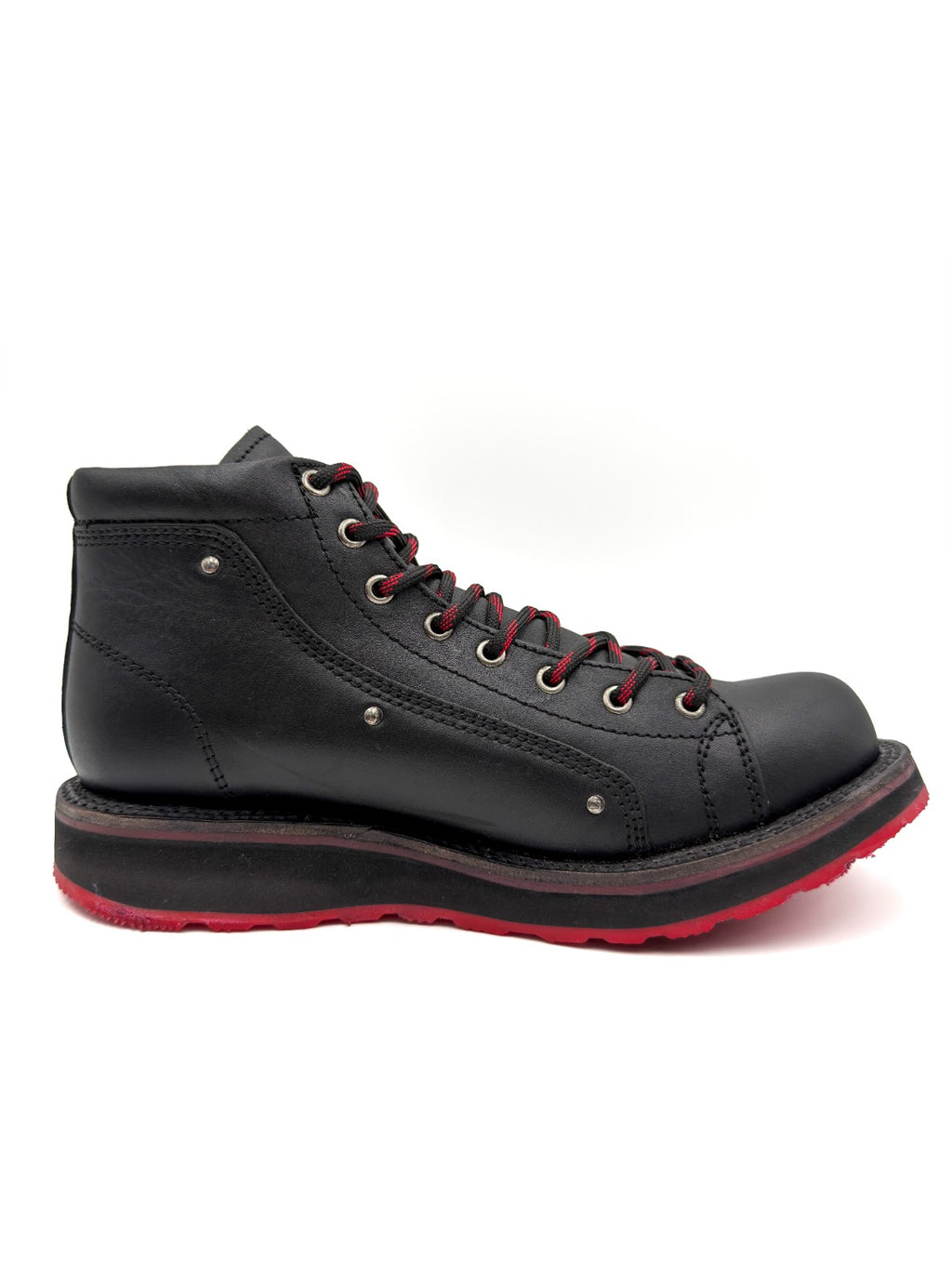 BOTIN RETRO NEGRO ROJO