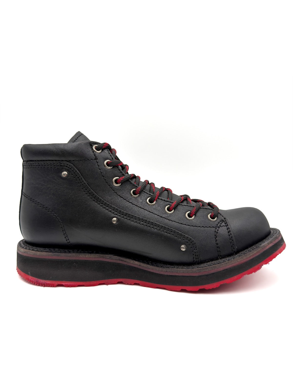 BOTIN RETRO NEGRO ROJO